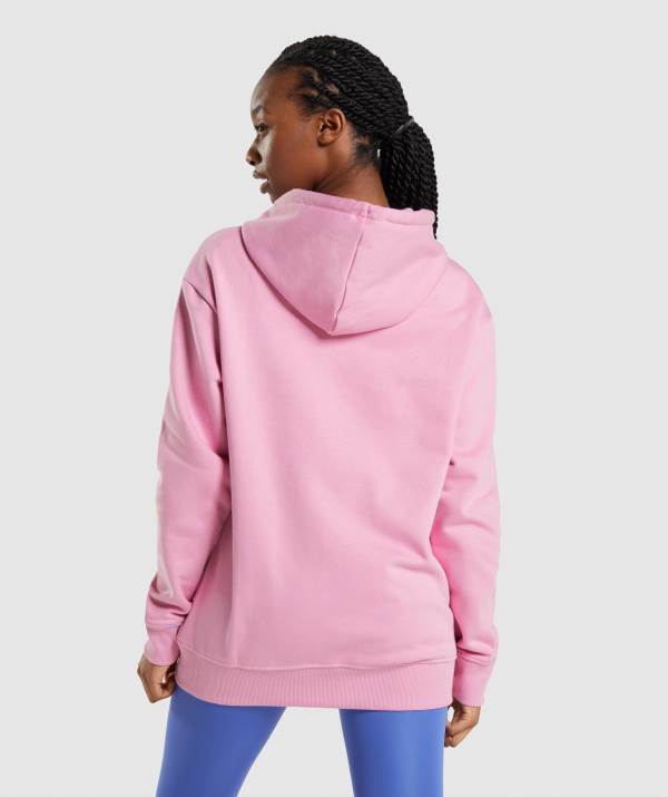 Damske Mikiny S Kapucňou Gymshark Apollo Oversized Ruzove | ET0297638